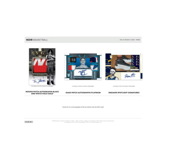 2025-26 Panini Noir Basketball Hobby Box