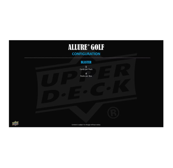 2026 Upper Deck Allure Golf Blaster 20-Box Case